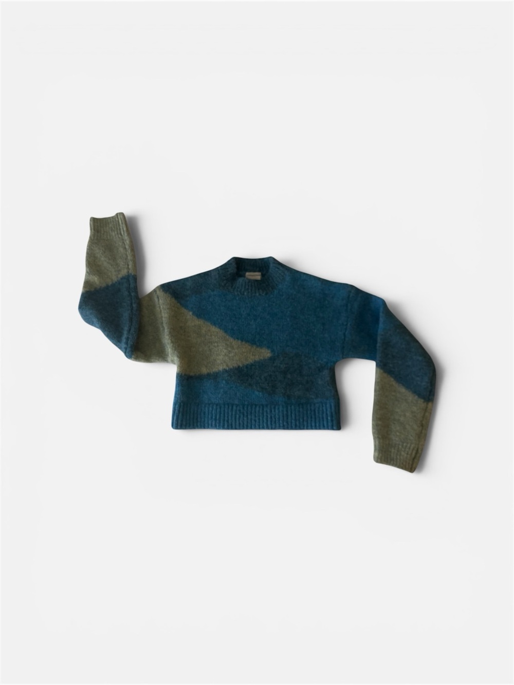 Lovers + Friends Plush Teal Fuzzy Sweater